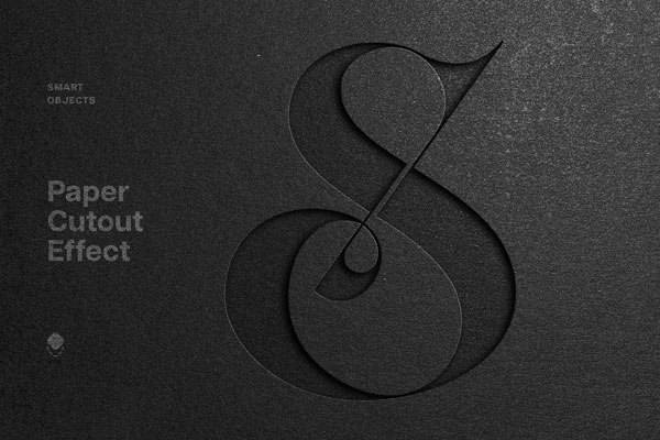 Dark Cutout Paper Mockup