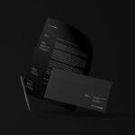 Dark Floating Stationery Mockup For Branding