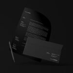 Dark Floating Stationery Mockup For Branding