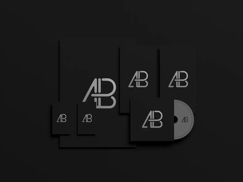 Dark Foil Branding Identity Mockup