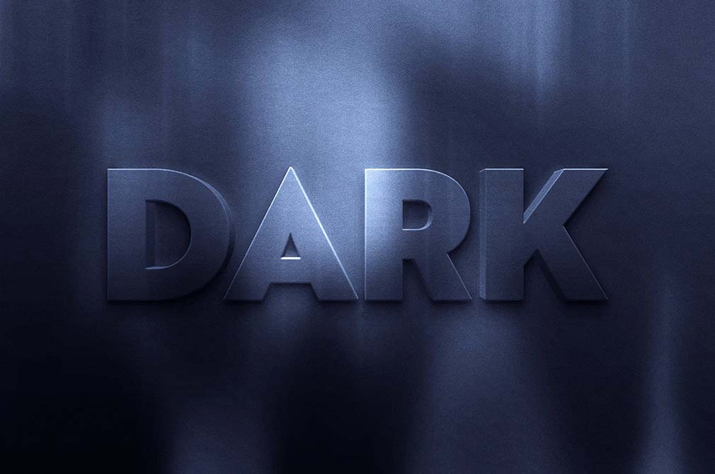 3D Dark Text Effect