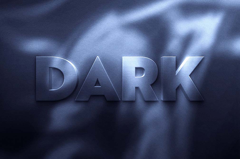 3D Dark Text Effect