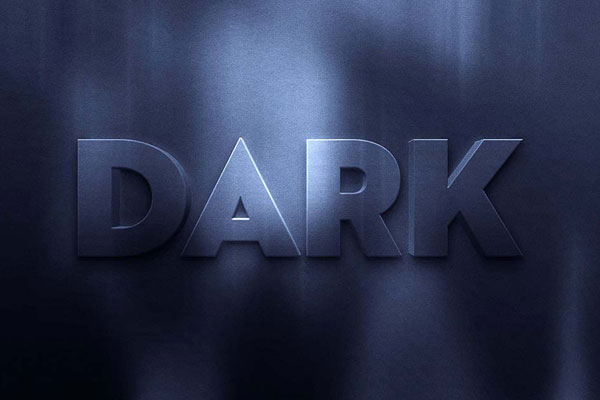 3D Dark Text Effect