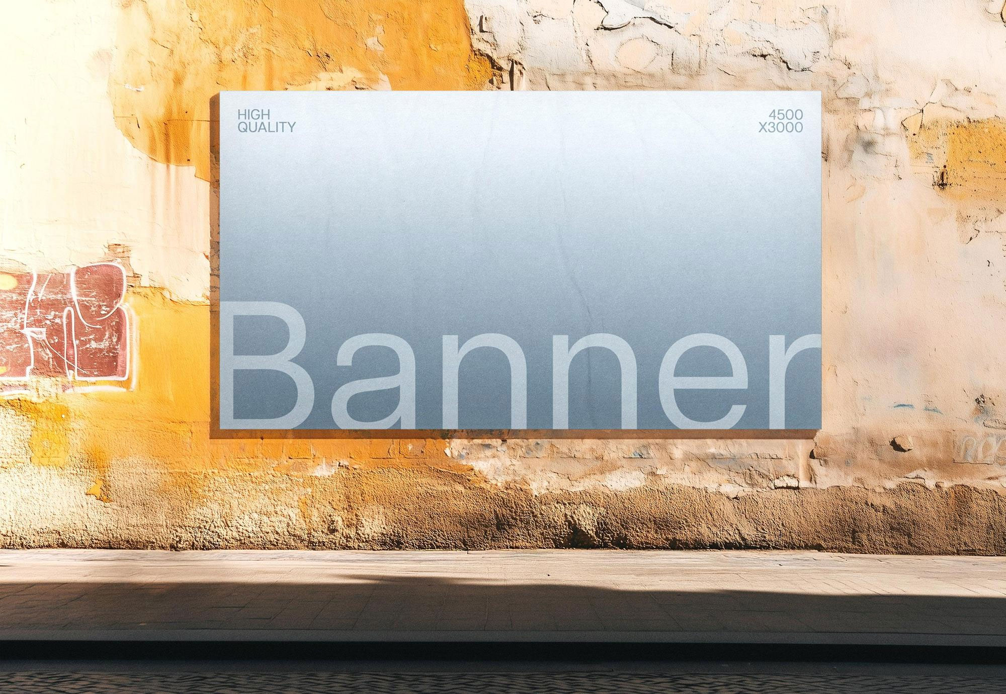 Free Daylight Outdoor Banner Mockup PSD Template
