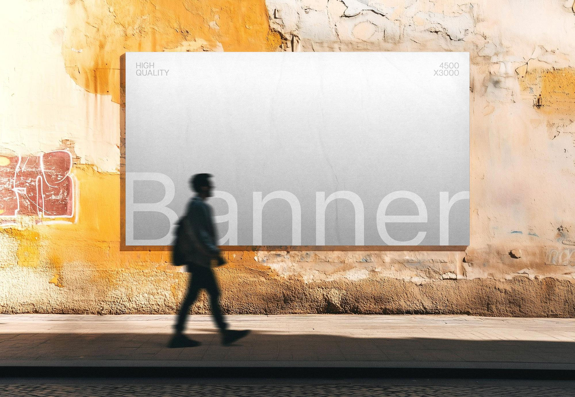Free Daylight Outdoor Banner Mockup PSD Template