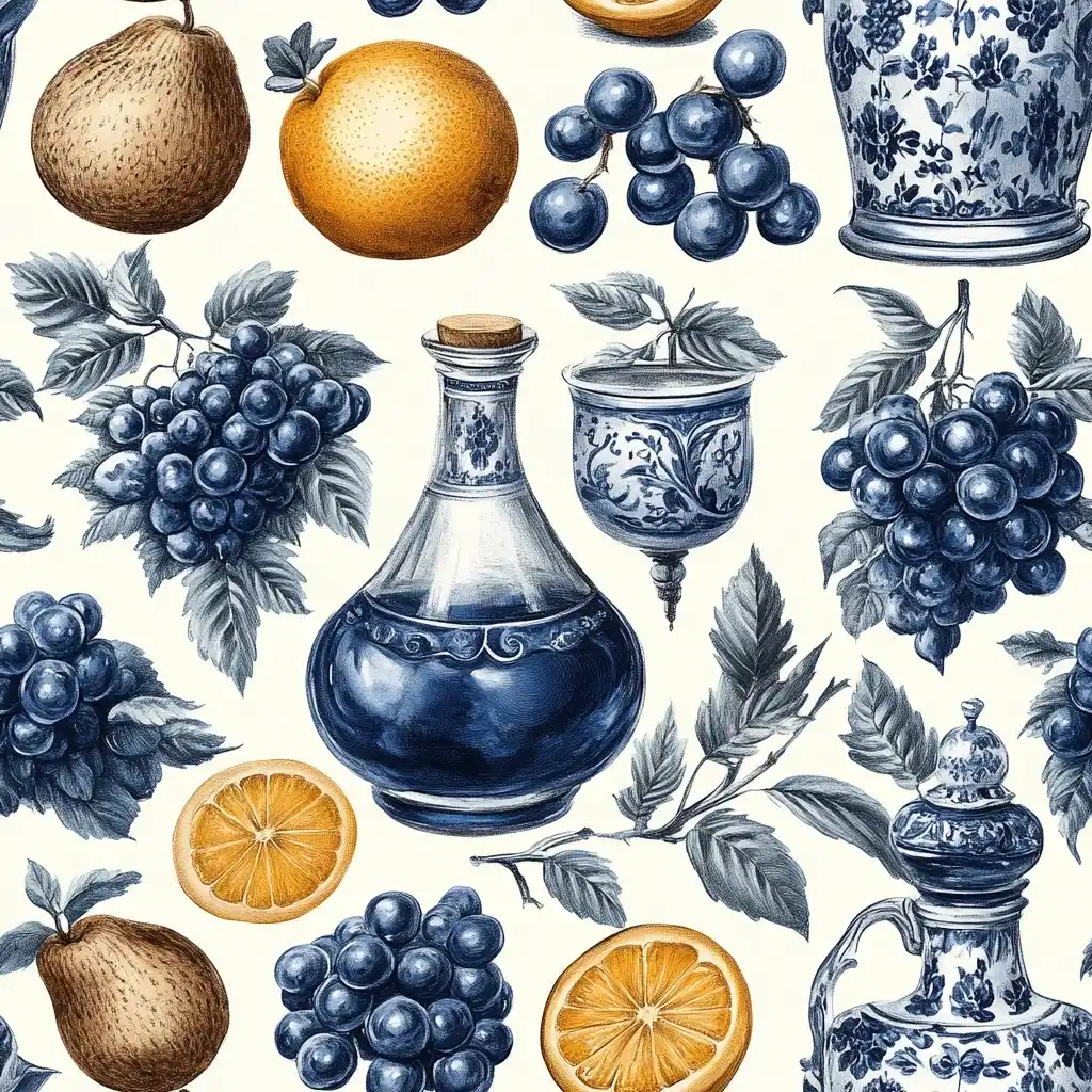 De Jouy Kitchen Illustration