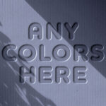 Debossed Cardboard Logo Mockup / Text Effect