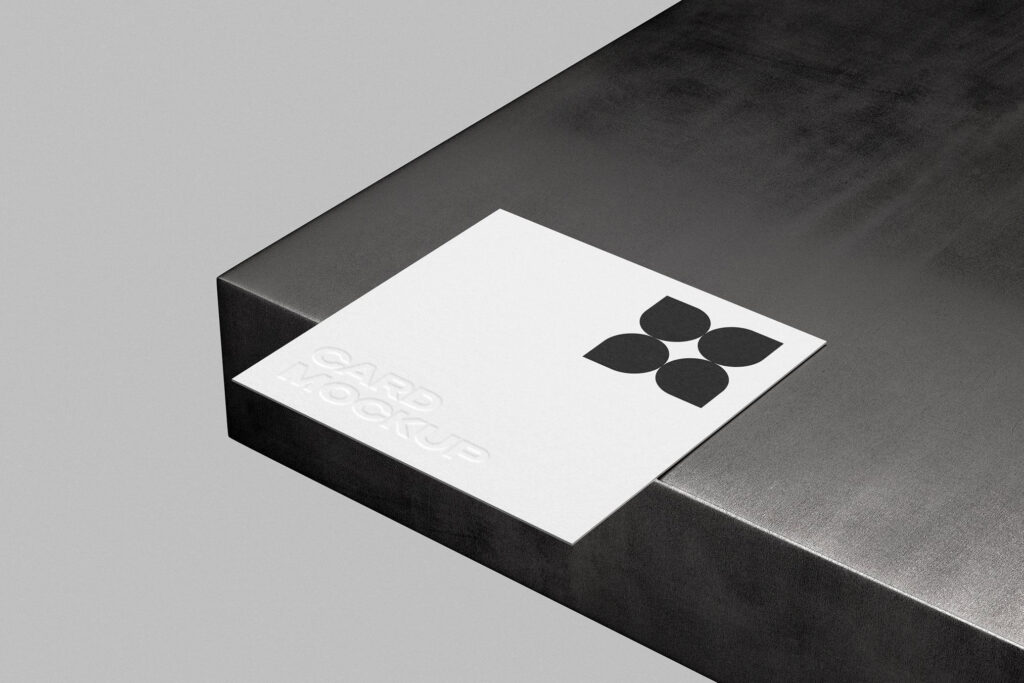 Debossed Paper Card Mockup