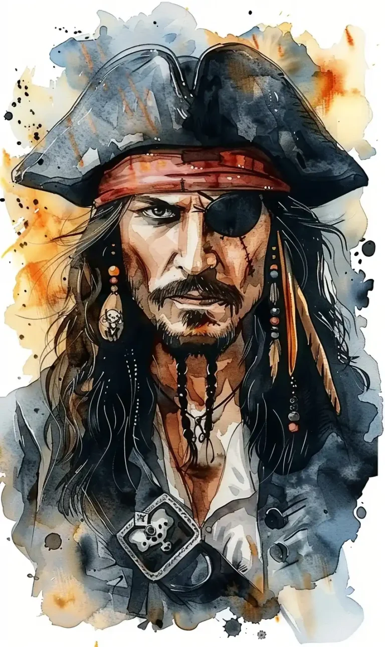 Delicate Pirate Horse Portrait ai prompt preview