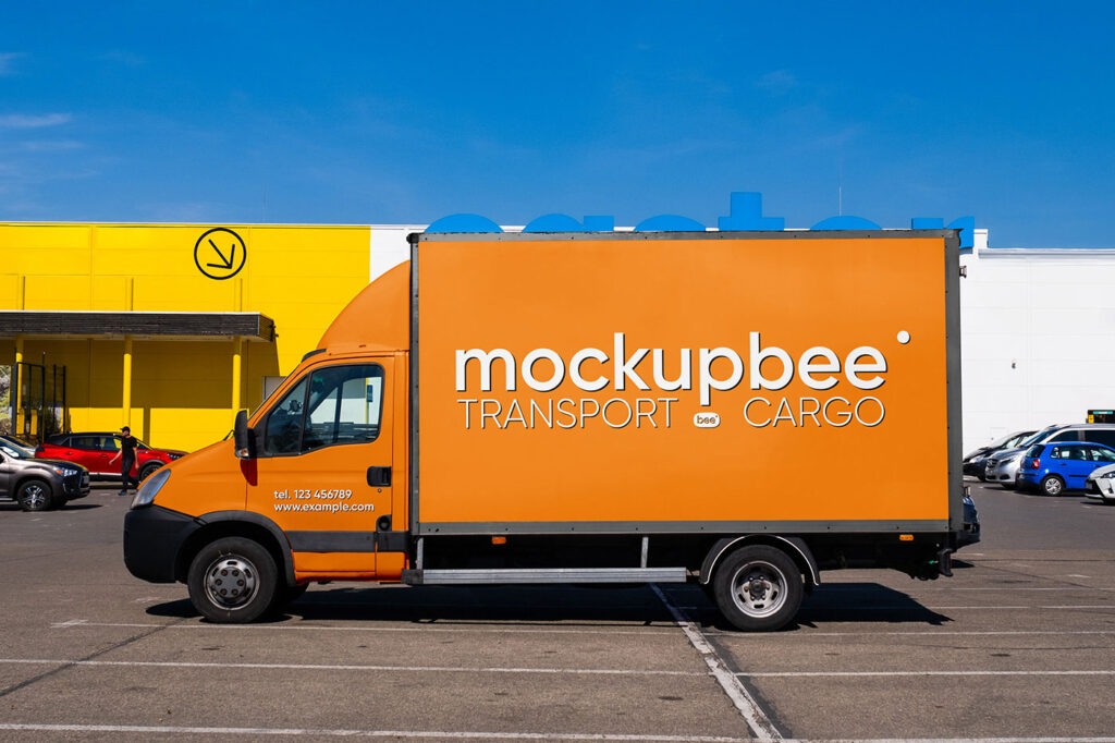 Delivery Car Mockup