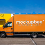 Delivery Car Mockup