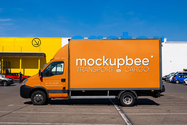 Delivery Car Mockup