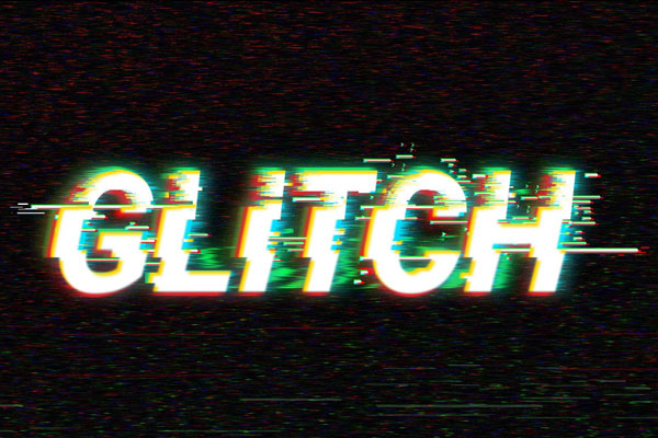 Digital Glitch Log / Text Effect