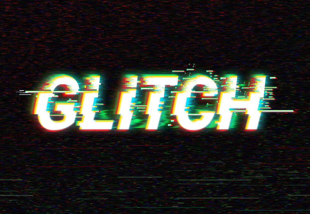 Digital Glitch Log / Text Effect