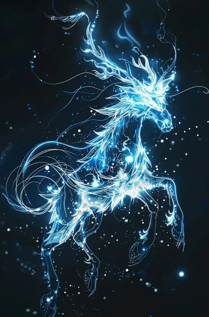 Digital Glowing Qilin Art