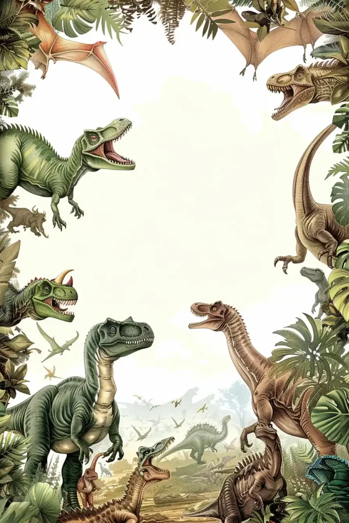 Dinosaur Studio Invitation Edge