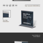 Display Stand Billboard Mockup in 3 Sights