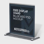Display Stand Billboard Mockup in 3 Sights
