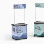 Display Stand Mockup in Perspective View