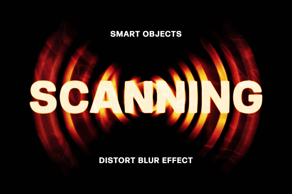 Distort Blur Text Effect / Logo Mockup