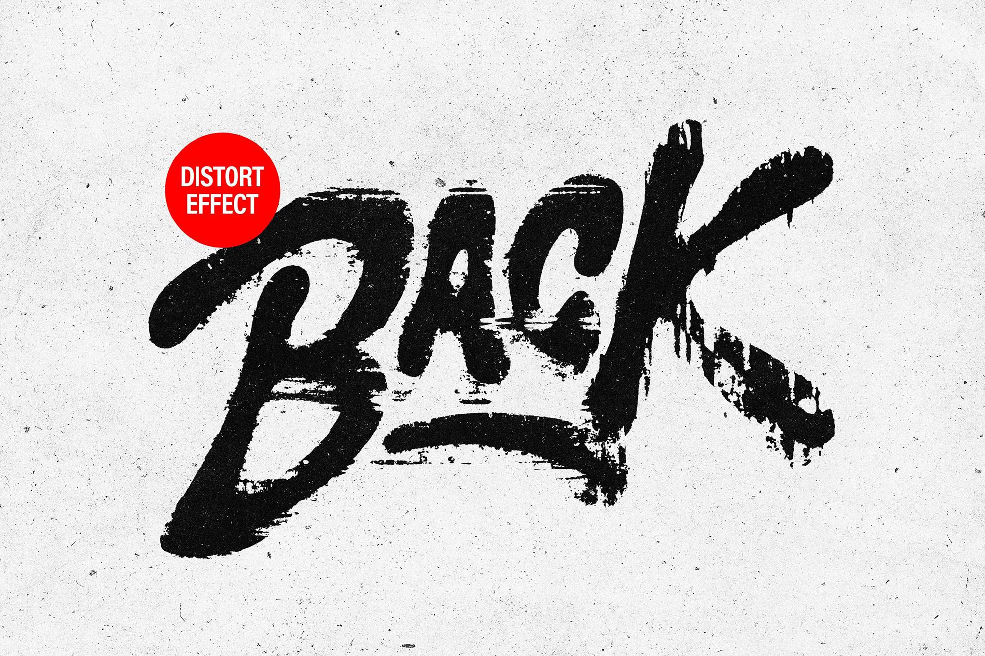 Free Distort Print Text Logo Effect PSD Template
