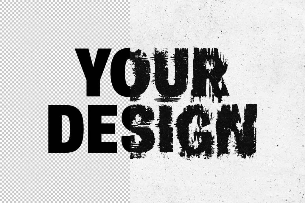 Distort Print Text Logo Effect