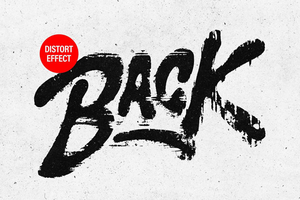 Distort Print Text Logo Effect