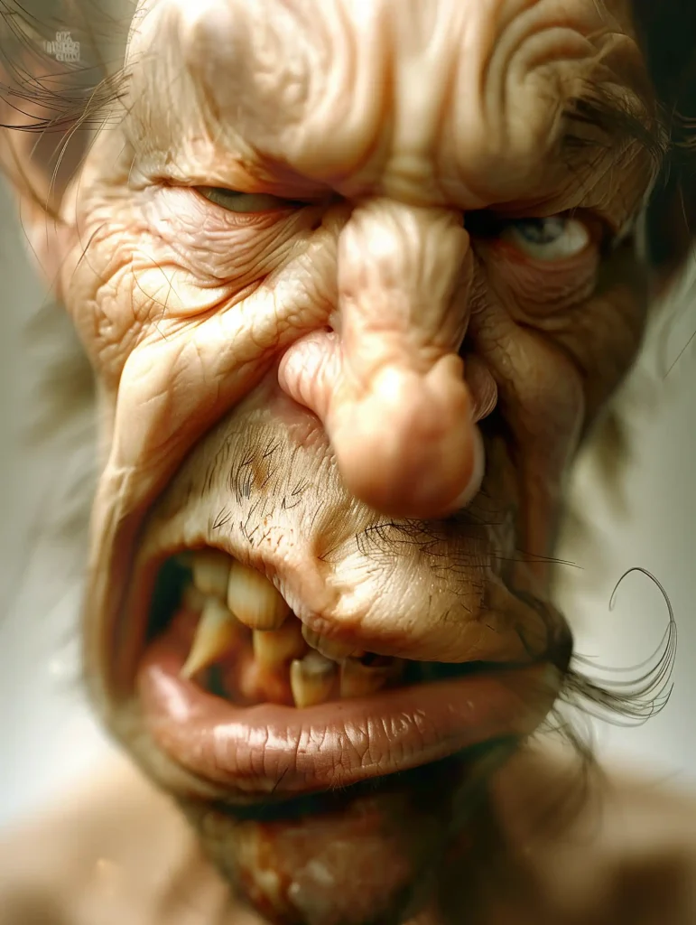 Distorted Man Portrait