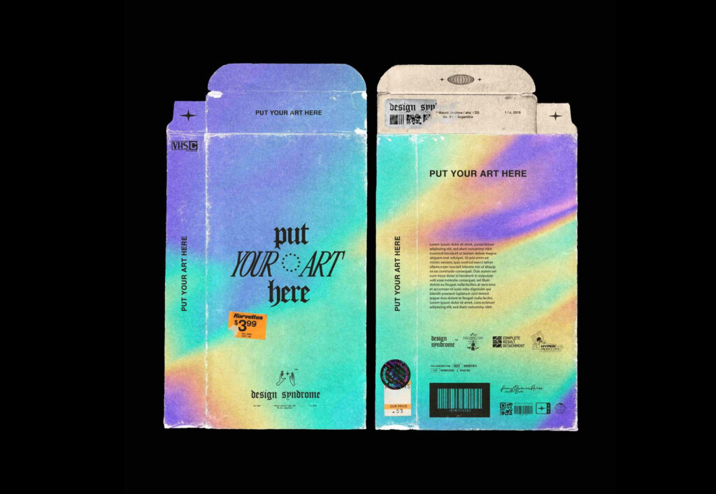 Distressed VHS Sleeve Mockup