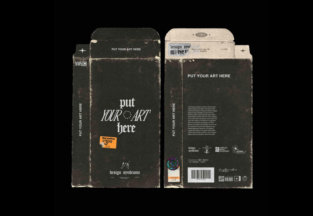 Distressed VHS Sleeve Mockup