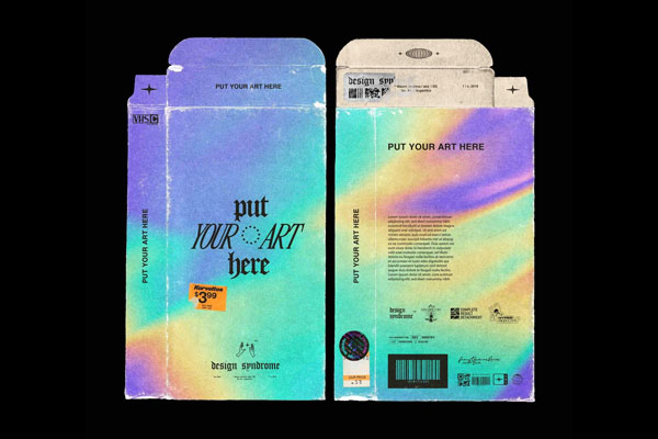 Distressed VHS Sleeve Mockup