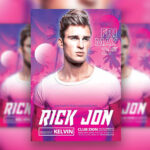 DJ Flyer Template with Pink Theme