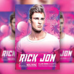 DJ Flyer Template with Pink Theme