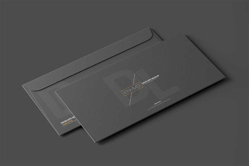 DL Envelope Mockup in 4 Different Shots FREE PSD
