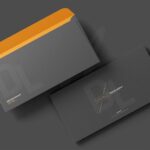DL Envelope Mockup in 4 Different Showcases
