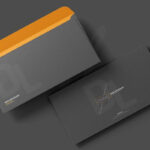 DL Envelope Mockup in 4 Different Showcases