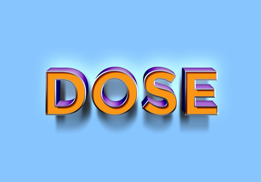 Dose 3D Text Effect