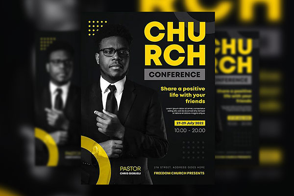 Dots Modern Church Flyer and Facebook Cover Templates