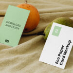 Double Business Card Mockup on Fabric