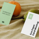 Double Business Card Mockup on Fabric