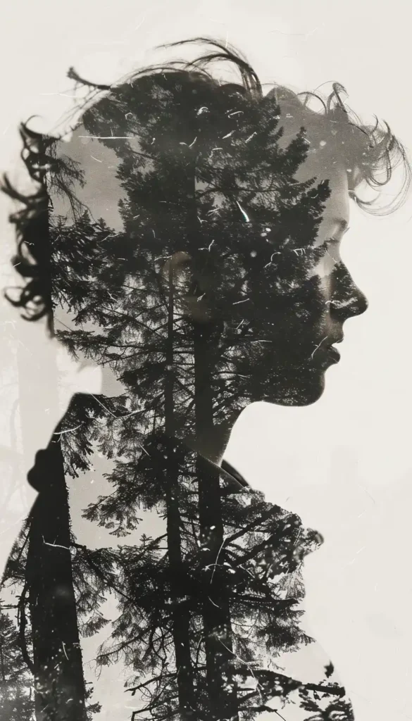 Double Exposure Forest Profile