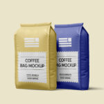 Double Foil Coffee Bag Mockup