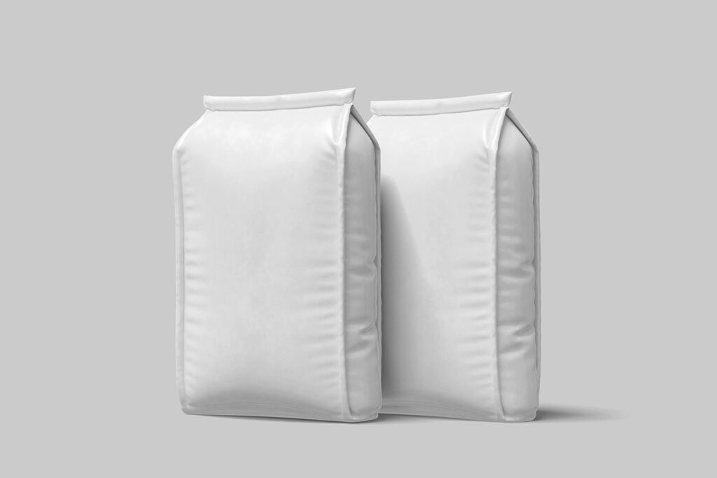 Double Foil Coffee Bag Mockup