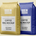 Double Foil Coffee Bag Mockup