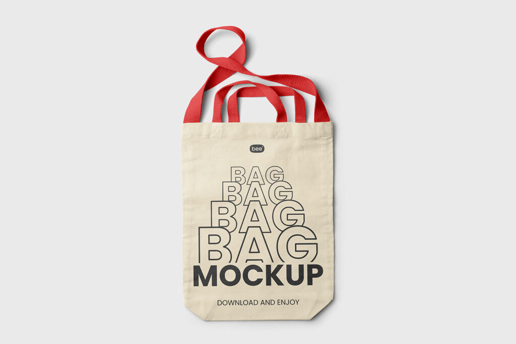 Double Handle Tote Bag Mockup