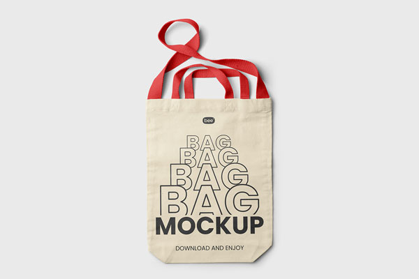 Double Handle Tote Bag Mockup