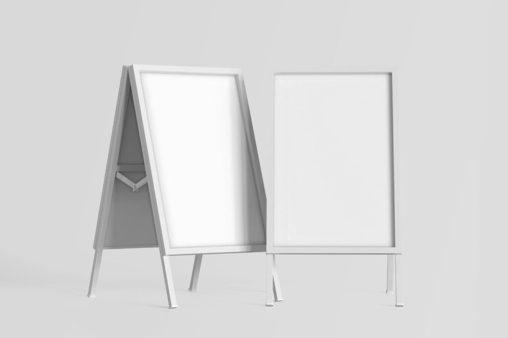 Double Menu Stand Mockup