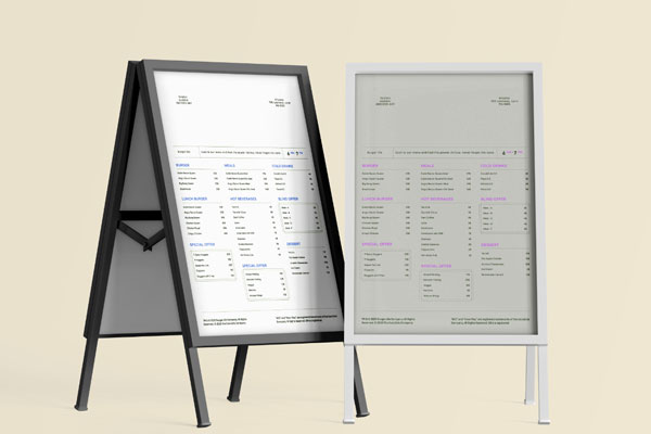 Double Menu Stand Mockup