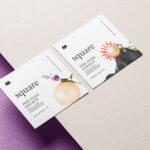 Double Square Flyer with Some Paper Planes Mockup