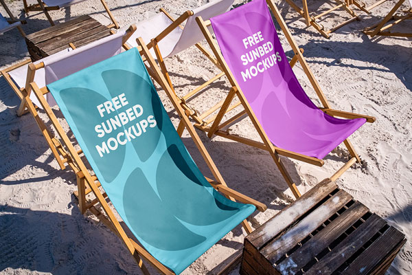 Double Sunbed Mockup
